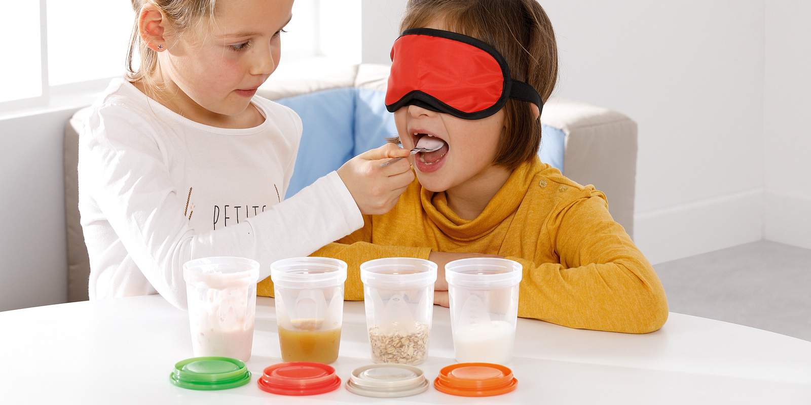 education des enfants à une alimentation saine et équilibrée dégustation yeux bandés blog wesco