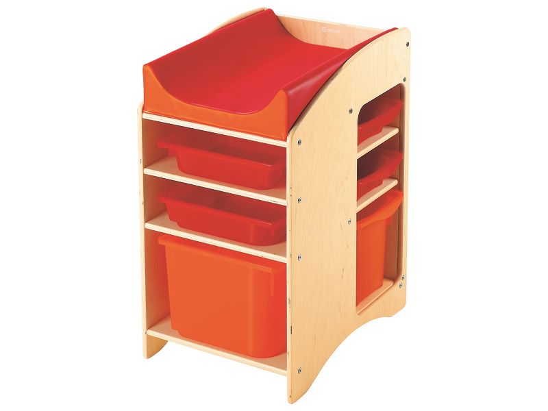 Meuble à langer en bois avec des rangements le blog wesco