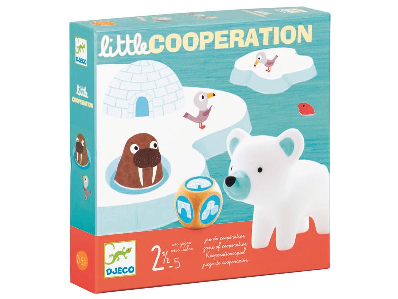 jeu de société pour encourager les enfants à coopérer ensemble pour aider les petits animaux à regagner leur igloo