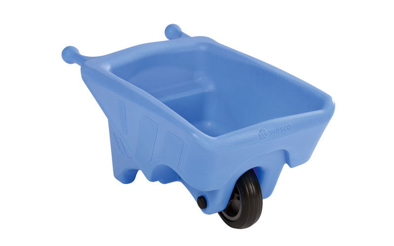 brouette pour enfant en plastique bleu blog wesco