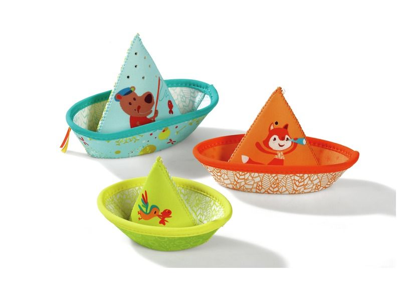 jeu de 3 bateaux flottants en tissus bain bébé le blog wesco