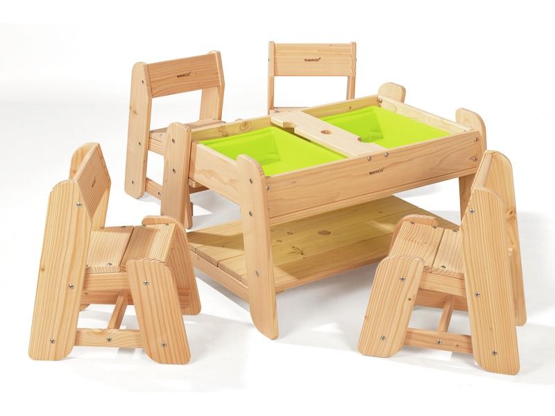 table d'exploration pour activités sensorielles en extérieur gamme éléments blog wesco